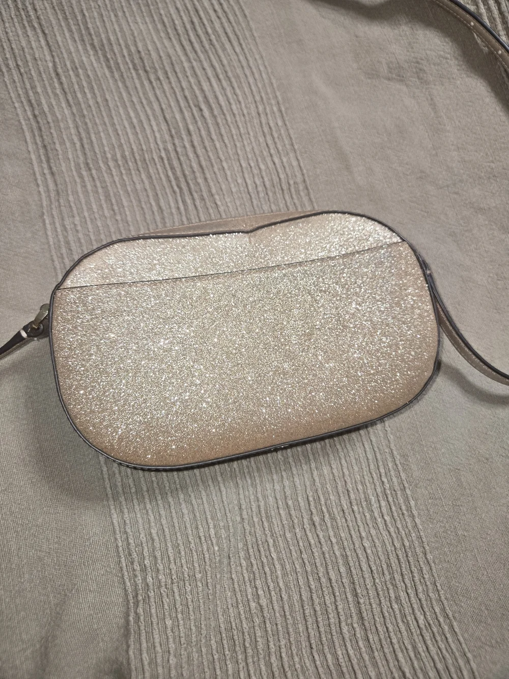 kate spade New York Glitter Crossbody Bag in Champagne